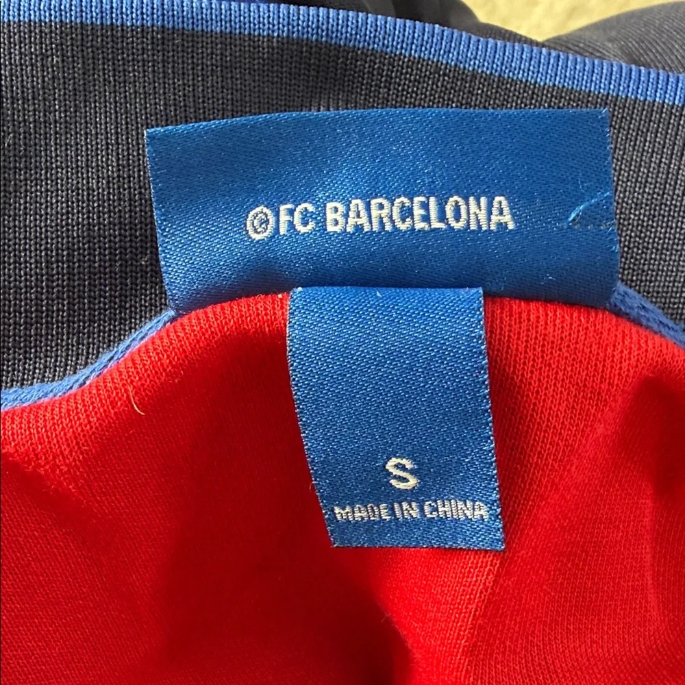 Barcelona Soccer Football Club Red and Blue Track Jacket Unisex Size Small NWOT